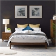 Maklaine Modern / Contemporary Full Mates Platform Bed in Walnut