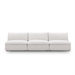 Maklaine Down Filled Overstuffed 3-Piece Armless Sectional Sofa