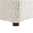 Maklaine Contemporary Upholstered Boucle Fabric Corner Chair in Ivory
