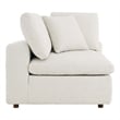Maklaine Contemporary Upholstered Boucle Fabric Corner Chair in Ivory