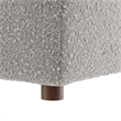 Maklaine Upholstered Boucle Fabric Corner Chair in Light Gray