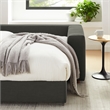 Maklaine Contemporary Dense Foam Padding Upholstered Sleeper Sofa in Gray