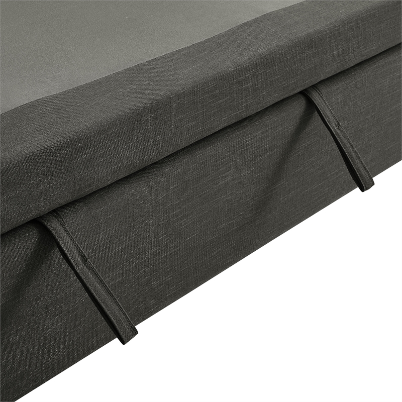 Maklaine Contemporary Dense Foam Padding Upholstered Sleeper Sofa in Gray