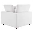 Maklaine Down Filled Performance Velvet Corner Chair in White