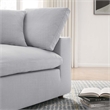 Maklaine 4-Piece Fabric Down Filled Sectional Sofa Set in Light Gray