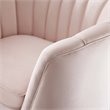 Maklaine Contemporary Performance Velvet Armchair in Pink Finish