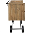 Maklaine Modern / Contemporary Wood Dining Stand in Brown Finish