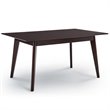 Maklaine 5 Piece Upholstered Velvet Dining Set in Cappuccino Navy