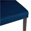 Maklaine 7 Piece Upholstered Velvet Dining Set in Cappuccino Navy