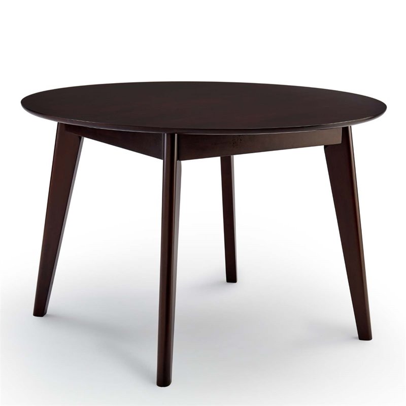 Maklaine 5 Piece Upholstered Velvet Dining Set in Cappuccino Navy