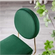 Maklaine Performance Velvet Upholstered Side Dining Chair in Gold Green