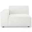 Maklaine Polyester Fabric Right-Arm Sectional Sofa Chair in White