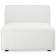 Maklaine Polyester Fabric Sectional Sofa Armless Chair in White