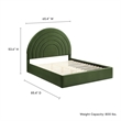 Maklaine Performance Velvet Upholstered Queen Platform Bed in Moss Green