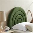 Maklaine Performance Velvet Upholstered Twin Platform Bed in Moss Green