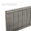 Maklaine Contemporary Full Wood Platform Bed with Angular Frame in Gray
