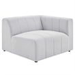 Maklaine Polyester Fabric Upholstered Right Arm Chair in Ivory