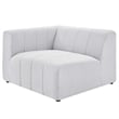 Maklaine Polyester Fabric Upholstered Left Arm Chair in Ivory