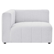 Maklaine Polyester Fabric Upholstered Left Arm Chair in Ivory