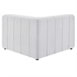Maklaine Polyester Fabric Upholstered Left Arm Chair in Ivory