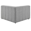 Maklaine Polyester Fabric Upholstered Left Arm Chair in Light Gray