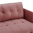 Maklaine Contemporary Tufted Performance Velvet Sofa in Dusty Rose Pink