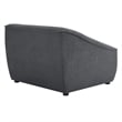 Maklaine Contemporary 2-Piece Fabric Living Room Set in Charcoal