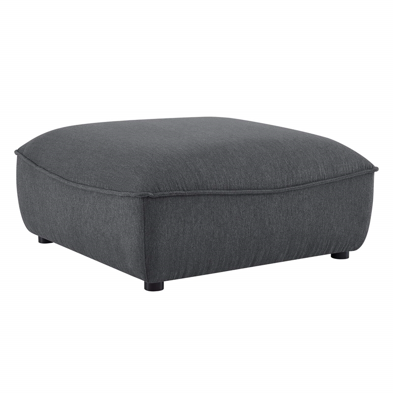 Maklaine Contemporary 2-Piece Fabric Living Room Set in Charcoal