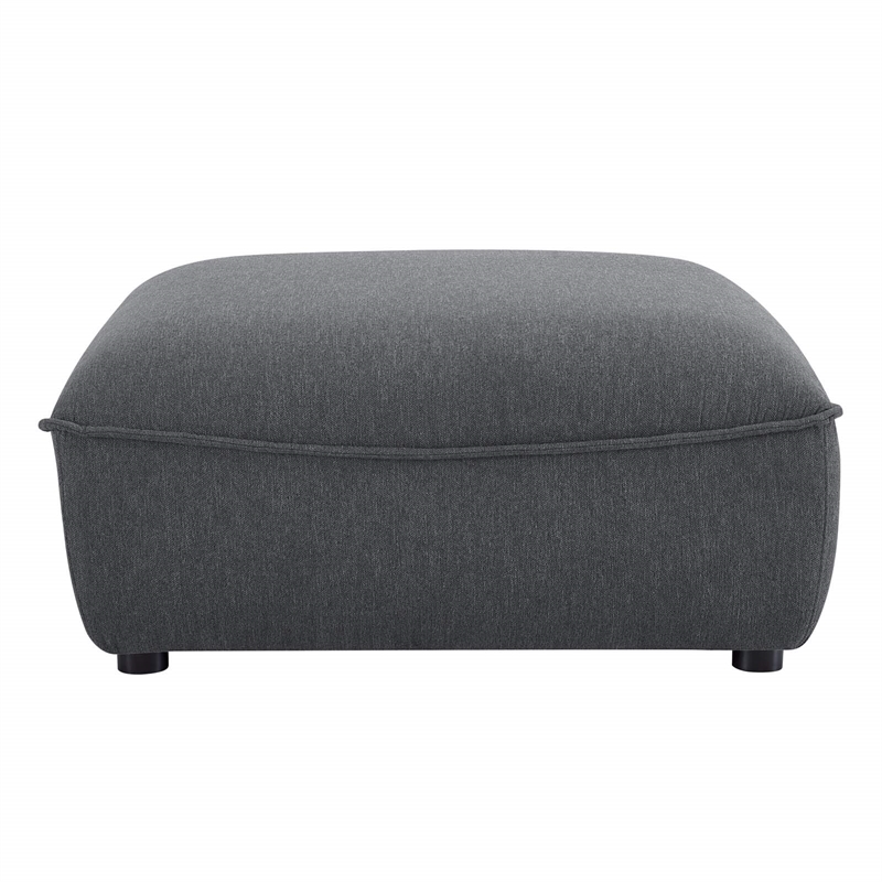 Maklaine Contemporary 2-Piece Fabric Living Room Set in Charcoal