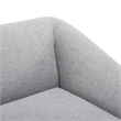 Maklaine Fabric Right Arm Sectional Sofa Chair in Light Gray