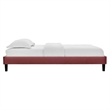 Maklaine Twin Modern Performance Velvet Platform Bed - Dusty Rose Pink