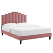 Maklaine Twin Modern Performance Velvet Platform Bed - Dusty Rose Pink