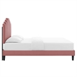 Maklaine Twin Modern Performance Velvet Platform Bed - Dusty Rose Pink