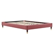 Maklaine Twin Modern Performance Velvet Platform Bed - Dusty Rose Pink