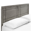 Maklaine Contemporary Full Wood Platform Bed with Angular Frame in Gray