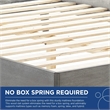 Maklaine Cane Rattan and Wood Full Platform Bed with Splayed Legs in Gray