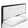 Maklaine Queen Wood Platform Bed with Angular Frame in Black/White