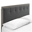 Maklaine Queen Wood Platform Bed with Angular Frame in Gray/Charcoal