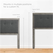 Maklaine Queen Wood Platform Bed with Angular Frame in Gray/Charcoal