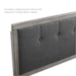 Maklaine Queen Wood Platform Bed with Angular Frame in Gray/Charcoal