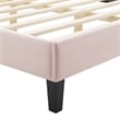 Maklaine Tufted Performance Velvet Queen Platform Bed in Pink