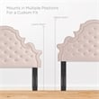 Maklaine Tufted Performance Velvet Queen Platform Bed in Pink