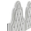 Maklaine Contemporary Performance Velvet Twin Platform Bed in Light Gray
