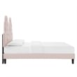 Maklaine Tufted Performance Velvet Twin Platform Bed in Pink