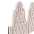 Maklaine Tufted Performance Velvet Twin Platform Bed in Pink