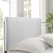 Maklaine Modern Performance Velvet Queen Platform Bed in White