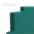 Maklaine Modern Performance Velvet Twin Platform Bed in Teal Green