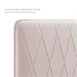 Maklaine Contemporary Performance Velvet King Platform Bed in Pink