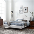 Maklaine Modern / Contemporary Performance Velvet King Bed in White