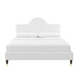 Maklaine Modern / Contemporary Performance Velvet King Bed in White